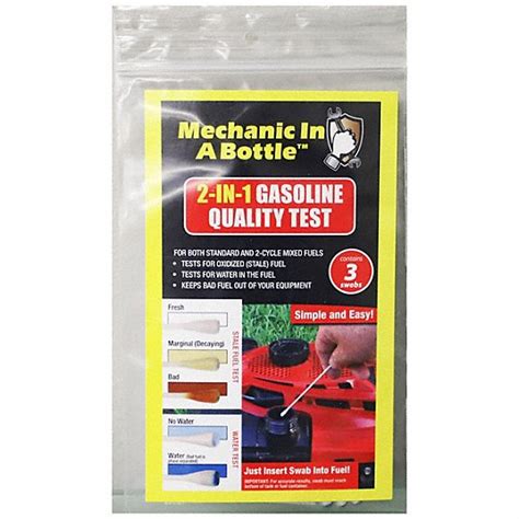 mechanic in a bottle test swabs|automotive fuel quality test kit.